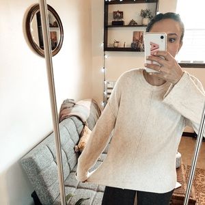 Beige knit sweater